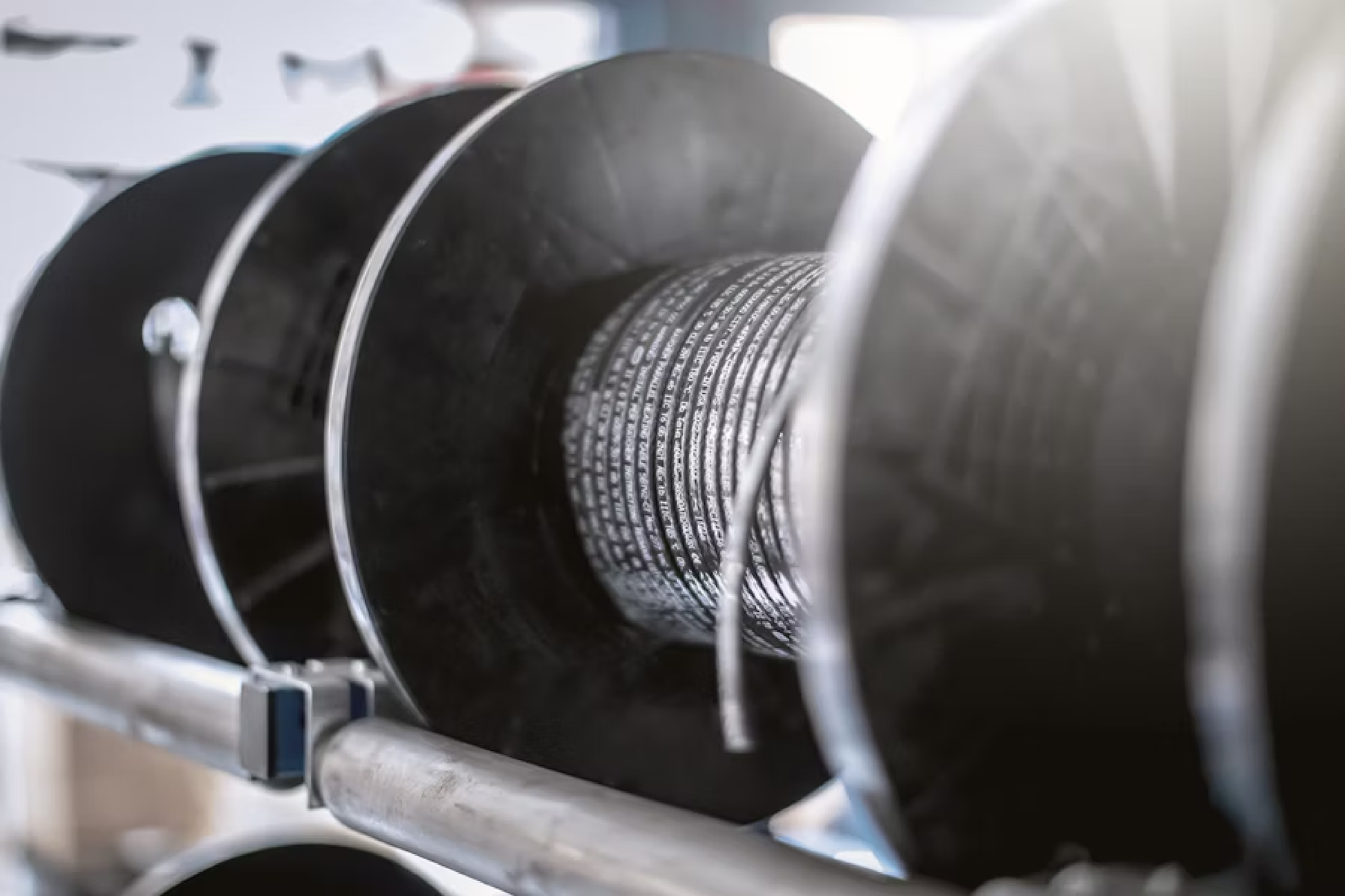 Eine Nahaufnahme von selbstregulierenden Heizbändern